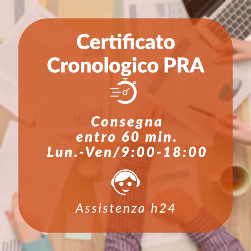 Certificado cronológico de la PRA