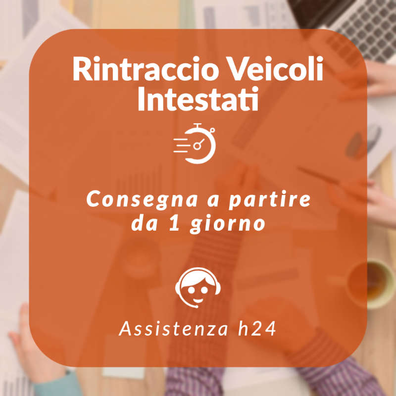 Rintraccio veicoli intestati